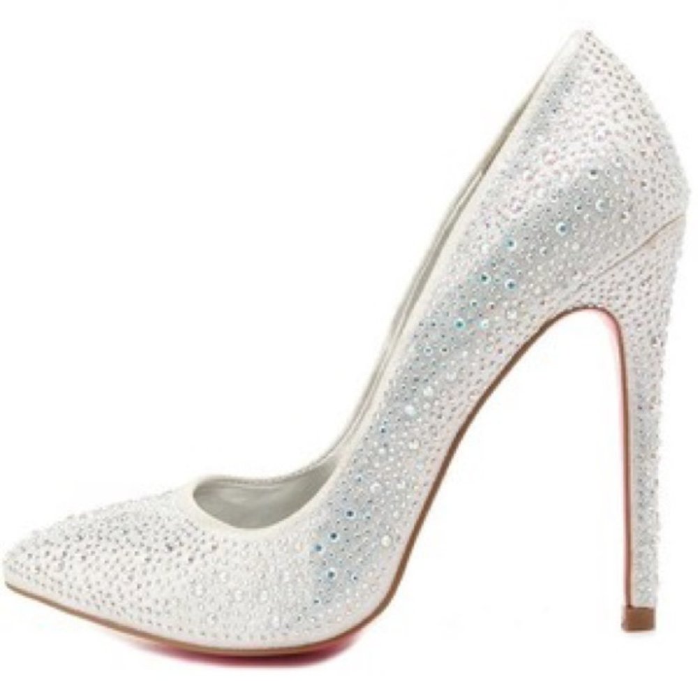 Charlotte Russe Fairy Crystal Pumps 8 pink bottom